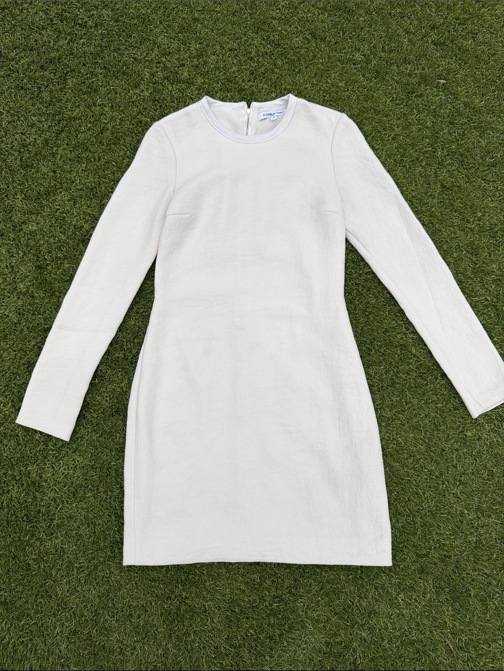 Elizabeth and James Cream Long-Sleeve Sheath Dress